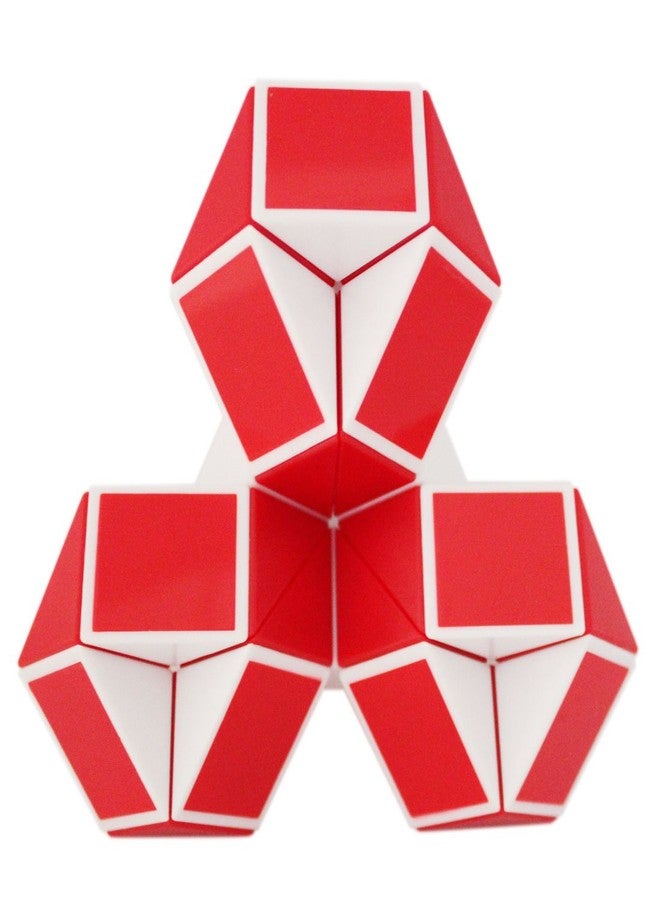 Mipartebo Magic Snake Cube Twist Puzzle 24 Wedges Large Size Twist Fidget Snake Toys Gift Party Favors Game Goodie Bag Fillers for Kids Adults Teens Red - Image 5